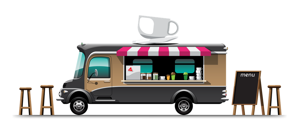 Coffee Truck  Illustration