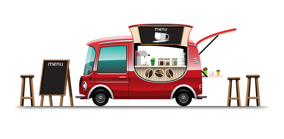 Coffee Van  Illustration