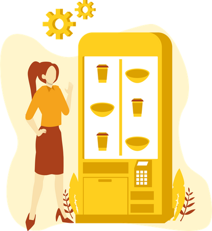 Coffee Vending Machine  Illustration