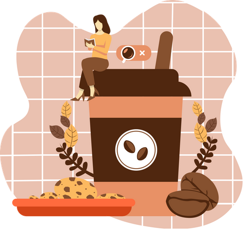 Coffee With Cookies Illustration