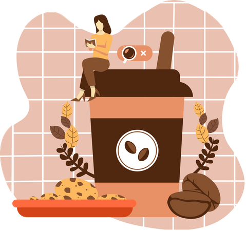 Coffee With Cookies  Illustration