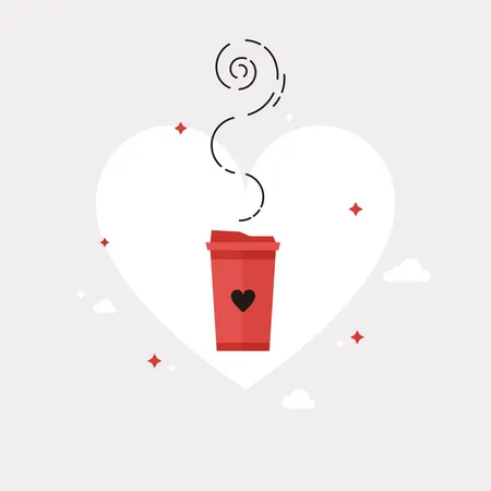Coffee With Love  Illustration