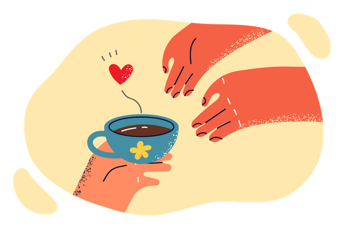 Coffee with love  Illustration