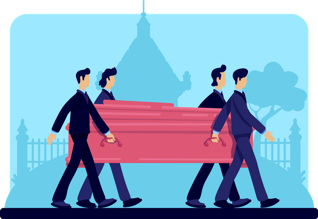 Coffin bearers Illustration