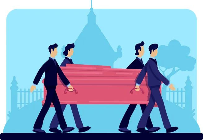 Coffin bearers  Illustration