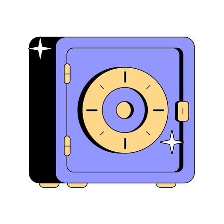 Coffre-fort sécurisé  Illustration