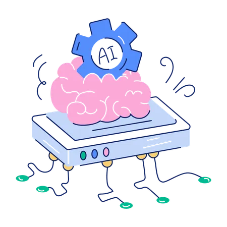 Check Out This Doodle Illustration Of Cognitive Automation Illustration
