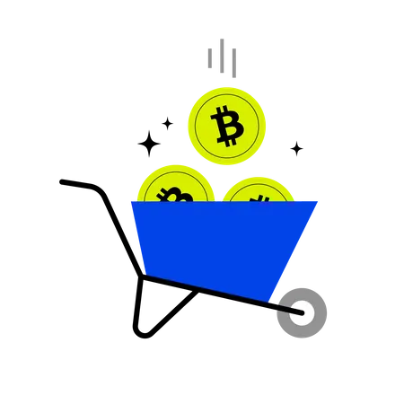 Coin mining  Illustration