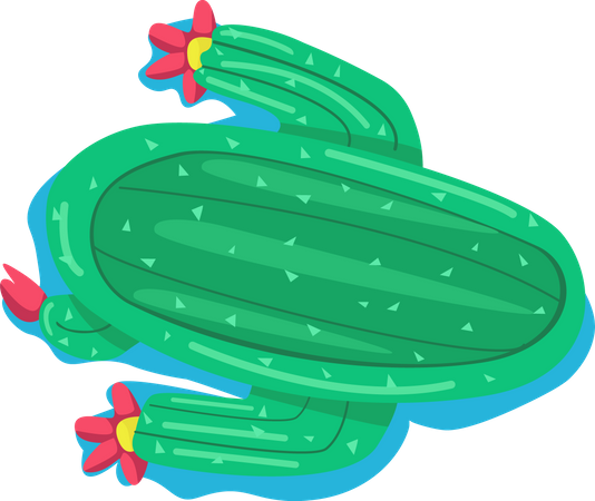 Colchón de aire en forma de cactus  Ilustración