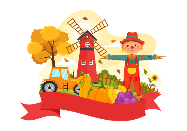Coleção de frutas frescas  Ilustração
