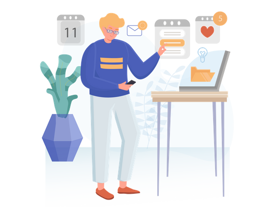 Coleta de dados de mídia social  Ilustração