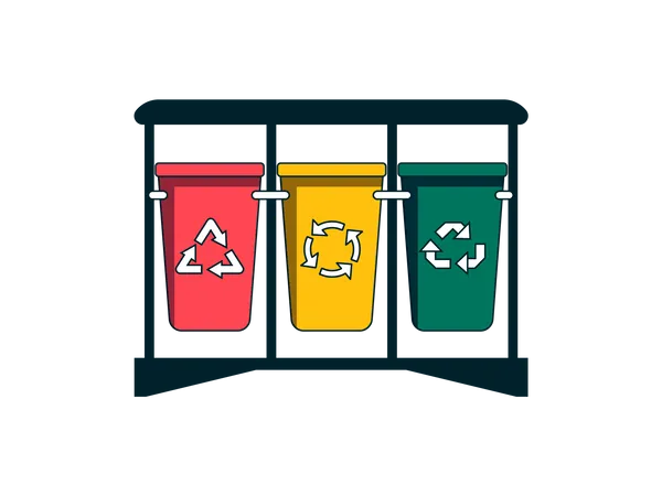 Coletar lixo reciclável  Ilustração