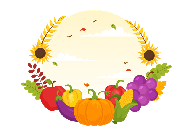 Colheita de frutas  Ilustração