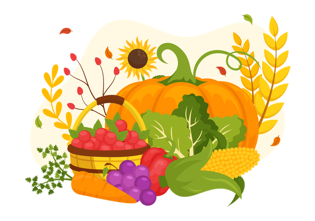 Colhendo frutas do pomar  Ilustração