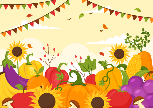 Colhendo frutas maduras  Ilustração