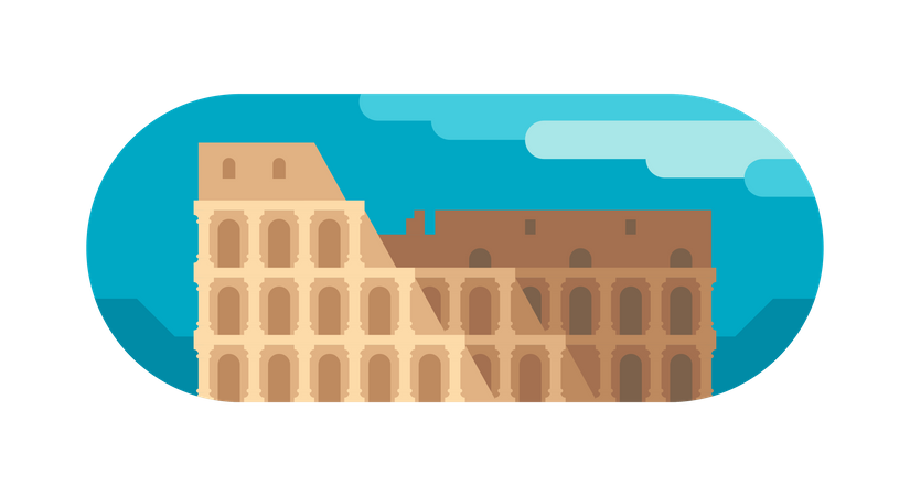 Coliseo de roma  Ilustración