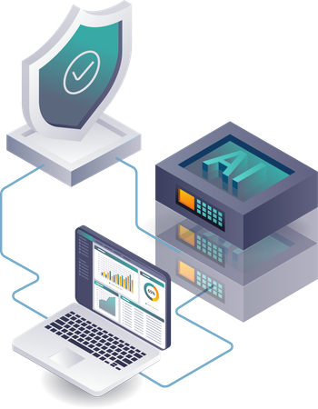 Collaboration analysis using artificial intelligence on cloud servers  Illustration