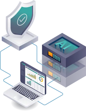 Collaboration analysis using artificial intelligence on cloud servers  Illustration