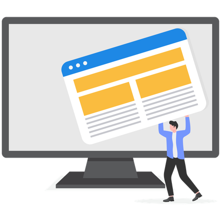 Collaboration between team administrators and web developers in the design process  Illustration