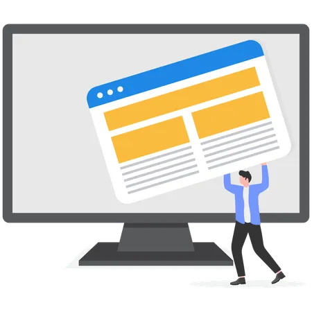 Collaboration between team administrators and web developers in the design process  Illustration