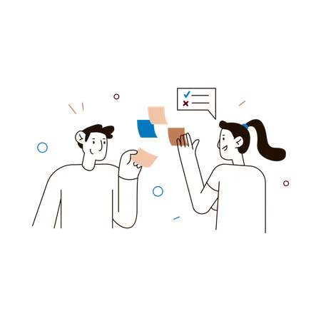 Collaboration in Teamwork  Illustration