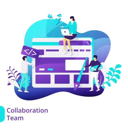 Collaboration Team Illustration Illustration