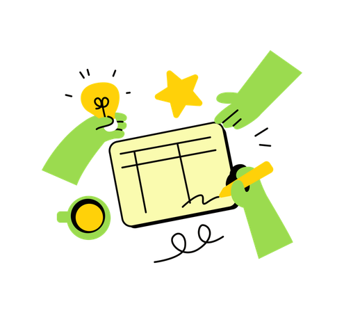 Collaborative brainstorming session  Illustration