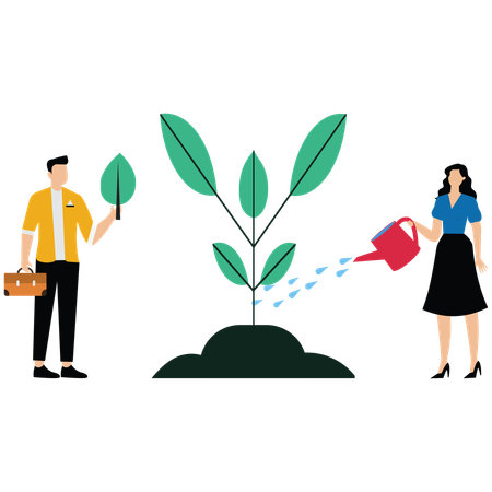 Collaborative Efforts for Environmental Growth  Illustration