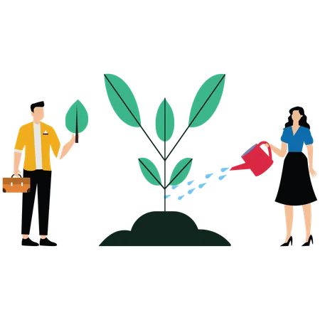 Collaborative Efforts for Environmental Growth  Illustration