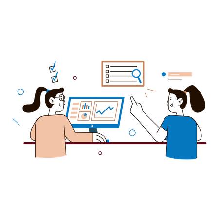 Collaborative Team Meeting  Illustration