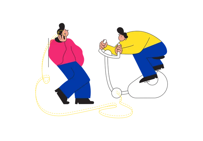 Colleague helping each other in work  Illustration