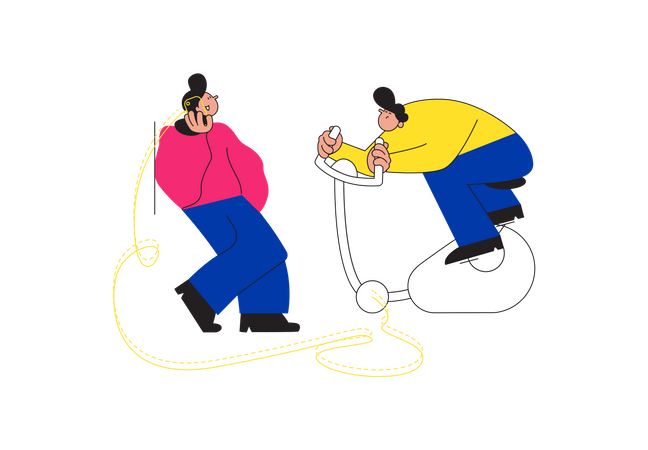 Colleague helping each other in work  Illustration