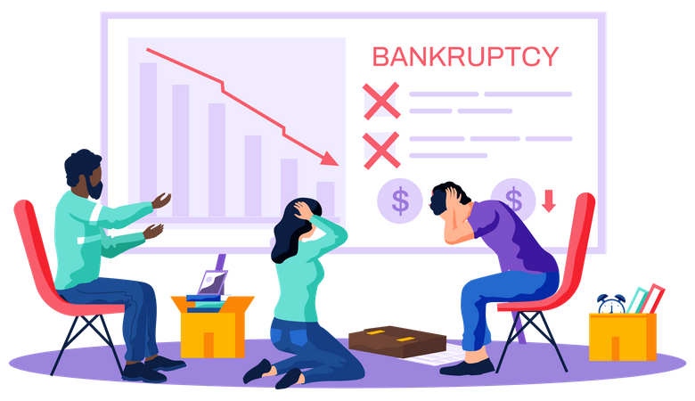 Colleagues discussing financial issues  Illustration