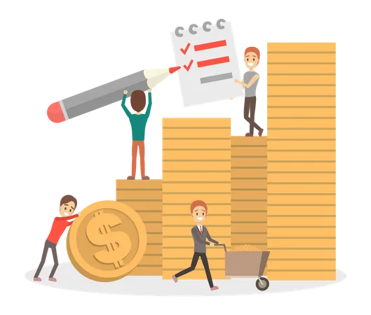 Cashback Concept People Get Their Money Back Finance Wealth And Profit Great Investment Isolated Flat Vector Illustration Illustration