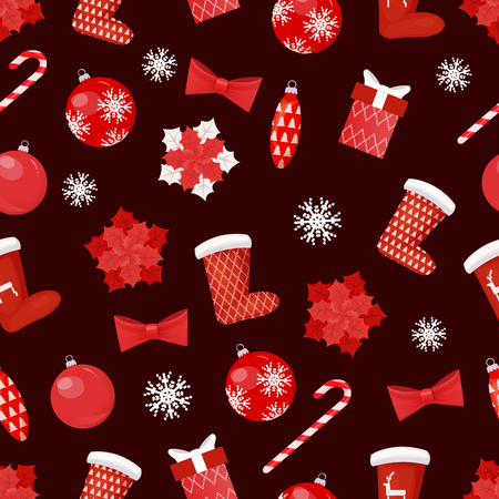 Collection de vecteur de décoration de jouets de Noël  Illustration