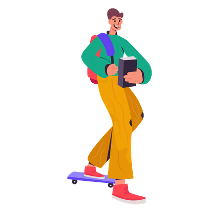 College Boy  Illustration