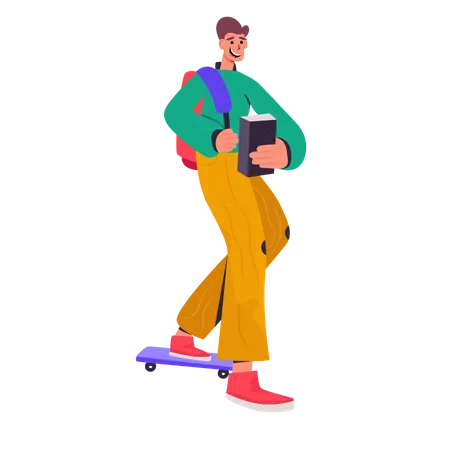 College-Junge  Illustration