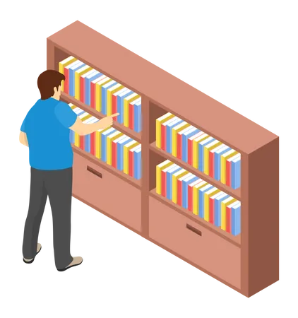 College library  Illustration