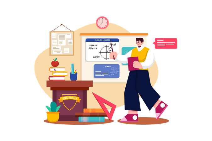 College Professor  Illustration