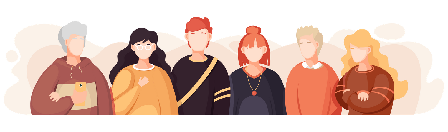 College Students  Illustration