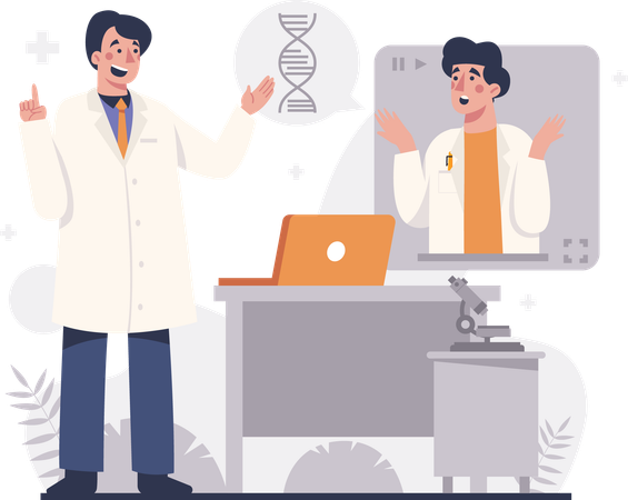 Confrères médecins en discussion  Illustration