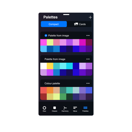 Color selection cards  Illustration