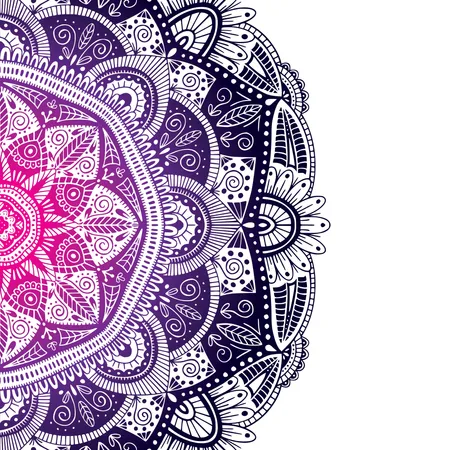Mandala Ethnique Floral Ornemental Colore Illustration Vectorielle Illustration