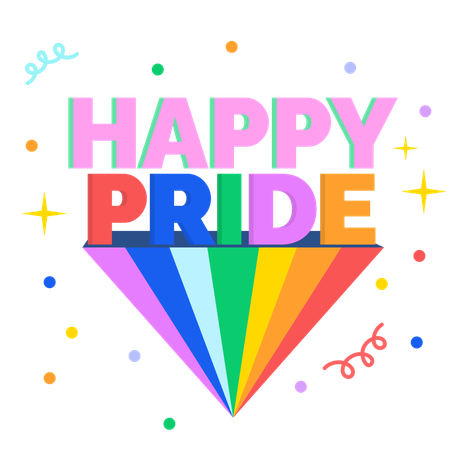 Colorful Happy Pride Celebration  Illustration