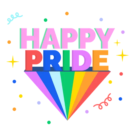 Colorful Happy Pride Celebration  Illustration