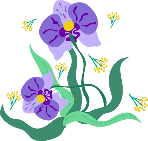 This Cheerful Illustration Of Pansy Flowers Is Filled With Colors And Joy Perfect For Brightening Any Room And Uplifting The Spirits With Its Playful And Lively Vibe Illustration