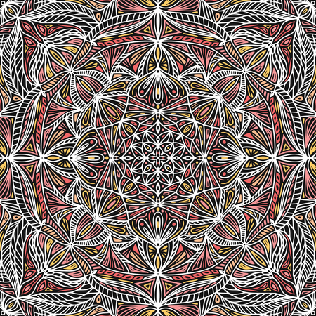 Mandala étnico floral ornamental colorido  Ilustración