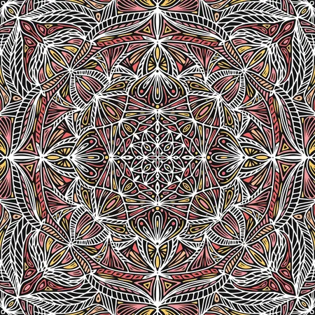 Mandala étnico floral ornamental colorido  Ilustración