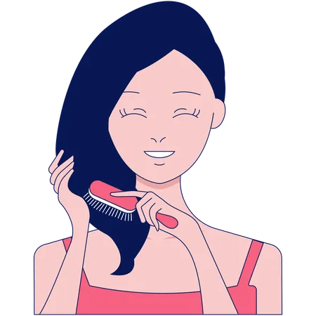 Comb The Hair  Illustration