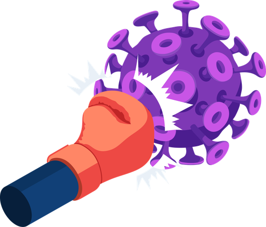 Combater o vírus COVID-19  Illustration
